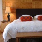 Bamboo Headboard/Cypress Nightstand